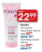 Pond's Oil Control Face Wash-100ml each