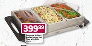 Sunbeam 3-Piece Buffet Server Hot Tray with Lids