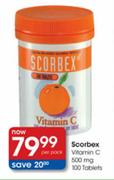 Scorbex Vitamin C 500 mg Tablets-100 per pack