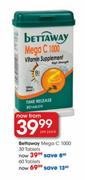 Bettaway Mega C 1000 Tablets-30 per pack