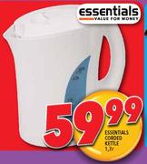 Essentials Corded Kettle-1.7 Ltr
