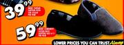 Mens' Corduroy Closed Back Slippers Size 6-11-Per Pair