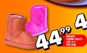 Infants Eskimo Boots Size 4-9-Per Pair