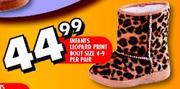 Infants Leopard Print Boot Size 4-9-Per Pair