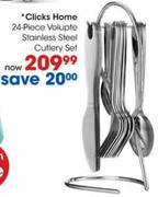 Clicks Home 24 Piece Volupte Stainless Steel Cutlery Set