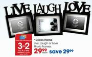 Clicks Home Live,Laugh or Love Photo Frames-Each