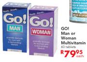 GO!Man Or Woman Multivitamin-60 Tablets Each