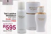 Ted Lapidus White Soul EDP-50ml Plus Deodorant-150ml