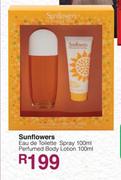 Sunflowers Eau De Toilette Spray-100ml+Perfumed Body Lotion-100ml