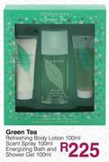 Green Tea Body Lotion-100ml, scent Spray-100ml & Shower Gel-100ml