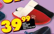 Ladies Fur Collar Slipper-Sizes (3-8) Per Pair