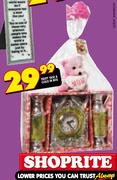 Teddy Vase & Clock in Box