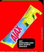 Ajax Dishwashing Liquid Refill Assorted-500ml Each
