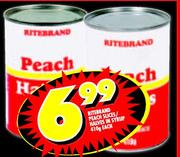 Ritebrand Peach Slices/Halves In Syrup-410g Each