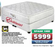 Serta 183cm Sertapediese Richmond-Bo-Kussing Koning Basis Stel