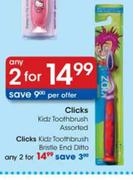 Clicks Kids Toothbrush Assorted-2nos