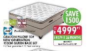 Sealy Carlton Pillow Top New Generation Queen Base Set-152cm