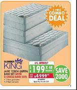 Slumber King Jade Queen Base Set-152cm With 2 Singles Base Sets