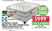 Sealy Montego Luxury Pillow Top New Generation Queen Base Set-152cm
