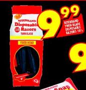 Ritebrand Twin Blade Disposable Razors-10's