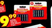 Ritebrand Fixed Twin/Swivel Head Razor Catridges-5's each