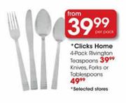 Clicks Home Knives, Forks OR Table Spoons-4 Pack