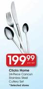 Clicks Home Cancun Stainless Steel Cutlery Set-24 Piece 