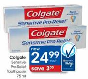 Colgate Sensitive Pro-Relief Toothpaste-75ml Each