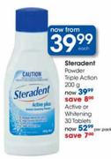 Steradent Active Or Whitening tablets-30's pack