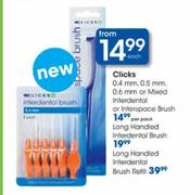 Clicks Long Handled Interdental Brush Refill