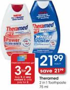 Theramed 2 in 1 Toothpaste-75ml Each
