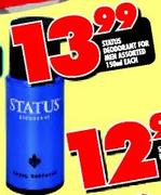 Status Deodorant For Men Assorted-150ml Each