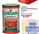 LifeGain Advanced Nutritional Support (Strawberry or Vanilla)-1kg