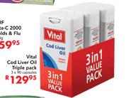 Vital Cod Liver Oil Triple Pack-3 x 90 Capsules
