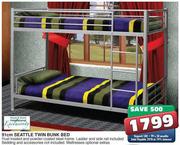 International Exclusivity Seattle Twin Bunk Bed-91cm