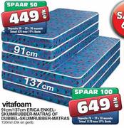 Vitafoam Erica Skuimrubber-Matras Of Dubbel Skuimrubber Matras-91cm