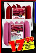 Classic Red/Brown Smokeys Sausages-750gm-Each