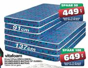 Vitafoam 137cm Erica Enkelskuimrubber-Matras of Dubbelskuimrubber-Matras-elk