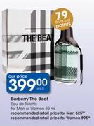 Burberry The Beat Eau de Toilette For Men or Women-50ml Each