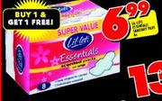 Lil-Lets Essentials Sanitary Pads-8's