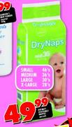 Dry Naps Disposable Nappies X-Large 28's-Per Pack