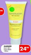 Garnier Even Skin Face Wash-100ml
