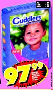 Cuddlers Value Pack Disposable Nappies XL-44's,Lar-50's,Med-52's