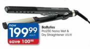 Babyliss Pro230 Nano Wet & Dry Straightner S127E