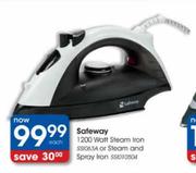 Safeway 1200W Steam Iron SS063A or Steam & Spray iron-Each