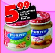 Purity Baby Food Assorted-125ml Each