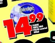 Pledge Triple Wax Polish Assorted-400ml