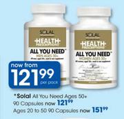 Solal All You Need Ages 20 to 50-90 Capsules per pack