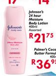 Johnson's 24 Hour Moisture Body Lotion-400ml
