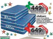 Vitafoam 91cm/137cm Erica Enkel-Skuimrubber-Matras Of Dubbel-Skuimrubber-Matras